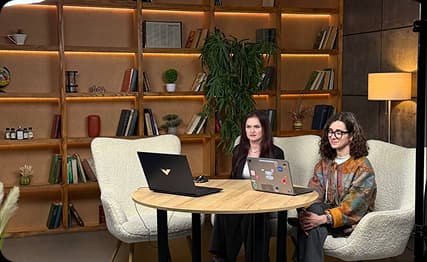 The studio during the Talented conference